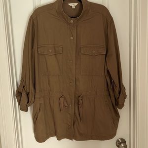 Aww NWT Terra & Sky khaki Anorak Jacket